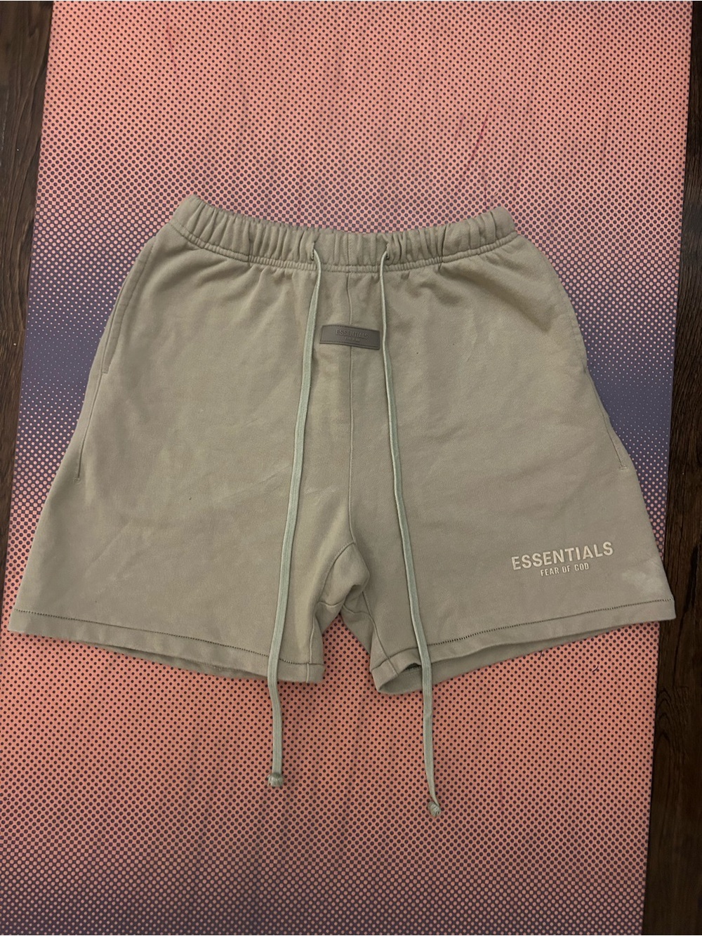 Fear of God Essentials Sage Green Athletic Drawstring Shorts